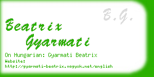 beatrix gyarmati business card